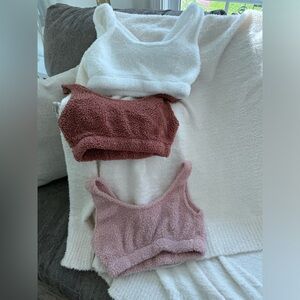 Fluffy soft bralette style pj tops